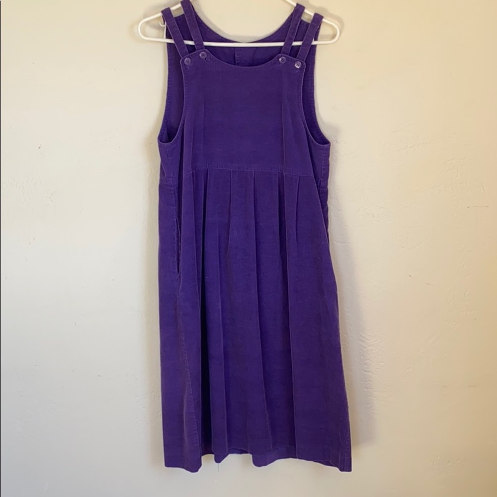 Purple corduroy jumper dress